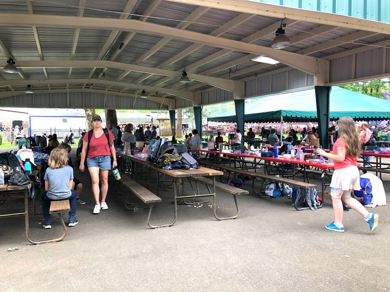 Kids gathering at Oak's Park